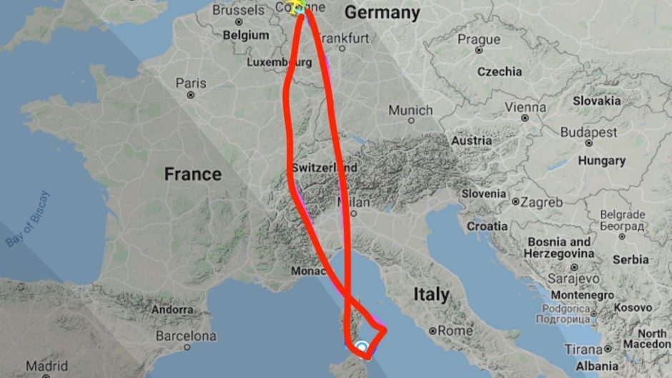 A Eurowings plane with just 2 passengers on board was forced to turn around after learning its destination airport was closed due to coronavirus
