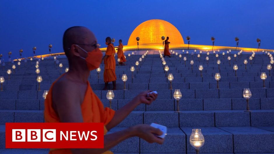 Buddha Day celebrated in-person for first time since Covid  – BBC News
